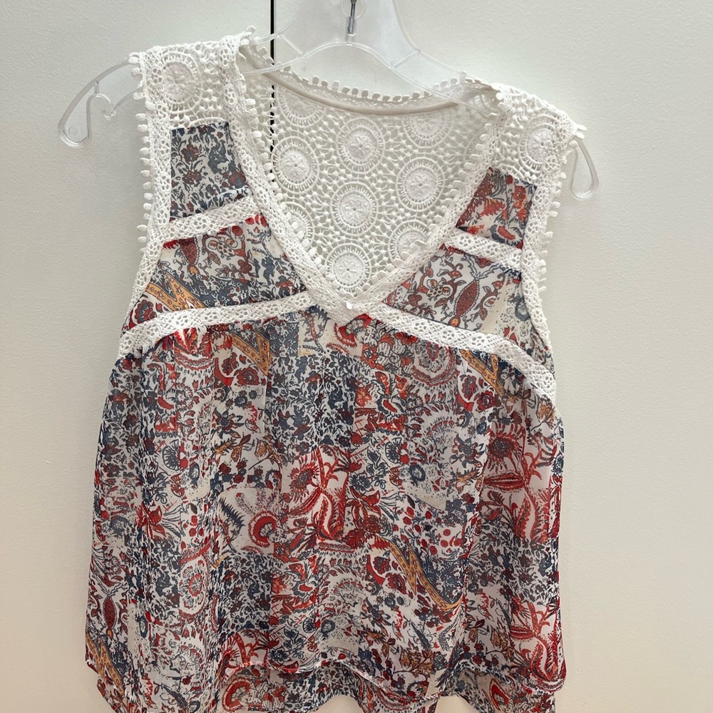 Maeve by Anthropologie XS Tank with Crochet Detailing